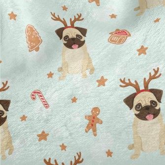 Christmas Pug Minky