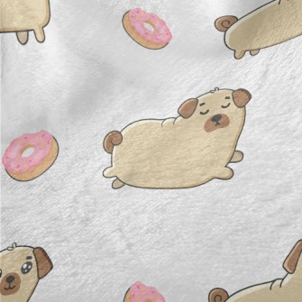 Pug And Donuts Minky