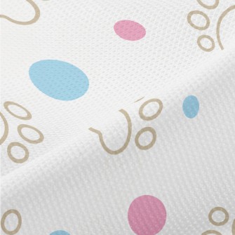 Blue And Pink Dots With Dog Pa Piqué