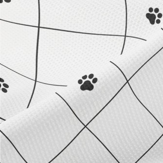 Dog Paw Print Diamond Piqué