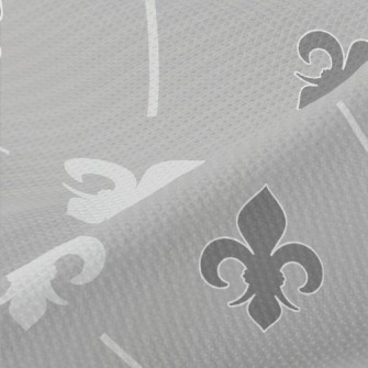 Grey Fleur-de-lis Symbol Piqué