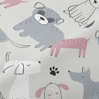 Elegant Hand Drawn Puppy Piqué