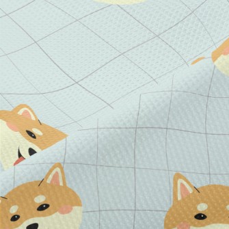 Cute Smiling Shiba Inu Piqué
