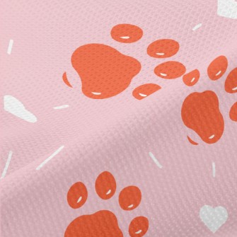 Orange Jelly Dog Paw Print Piqué