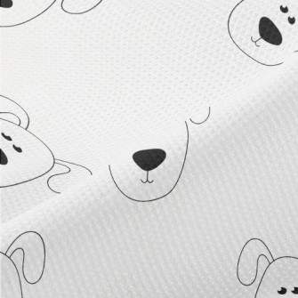 Hand Drawn Folded Ear Puppy Piqué