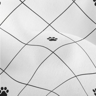 Dog Paw Print Diamond Lightweight Performance Linen