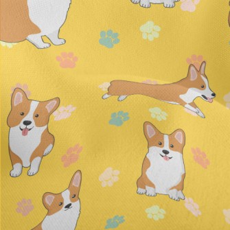 Cute Cartoon Corgi Lightweight Performance Linen
