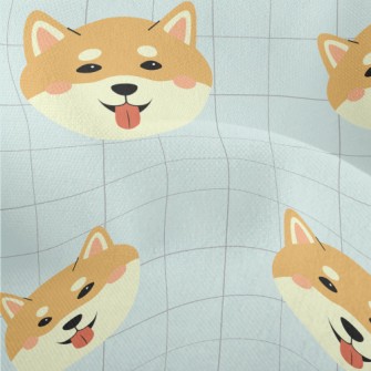 Cute Smiling Shiba Inu Lightweight Performance Linen