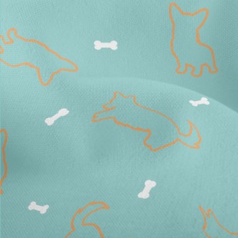 Small Dog Silhouette Lightweight Performance Linen