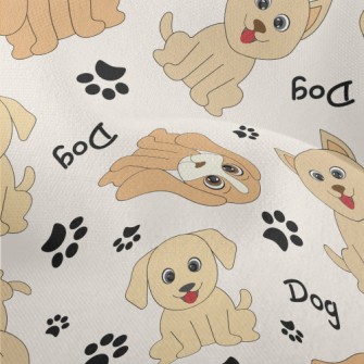 Brown Puppy Doodle Lightweight Performance Linen