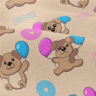 Cute Puppy Holding Balloons Modern Jersey