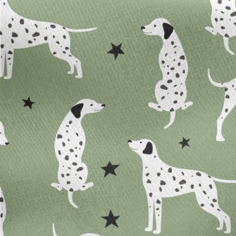 Cute Cartoon Dalmatian Jersey Backed Fleece