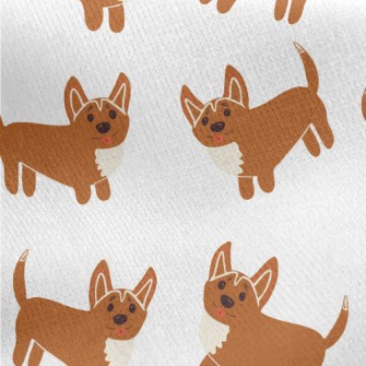 Cute Corgi Graffiti Jersey Backed Fleece
