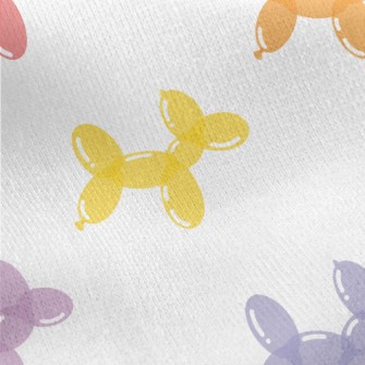 Colorful Balloon Dog Jersey Backed Fleece