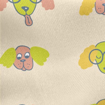 Hand Drawn Spaniel Jersey Backed Fleece