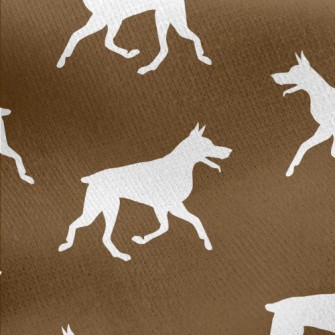 Doberman Pinscher Silhouette Jersey Backed Fleece