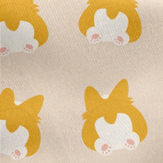 Cute Corgi Butt Jersey Backed Fleece