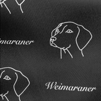 Simple Weimaraner Jersey Backed Fleece