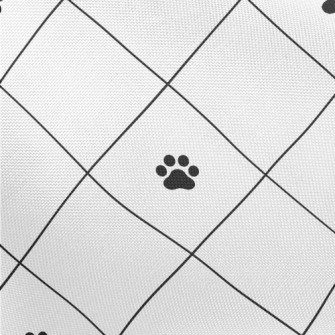 Dog Paw Print Diamond Pongee