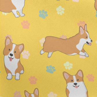 Cute Cartoon Corgi Pongee