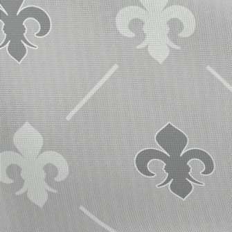 Grey Fleur-de-lis Symbol Pongee
