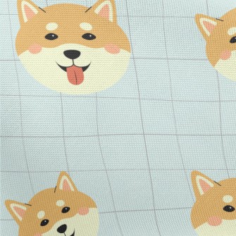 Cute Smiling Shiba Inu Pongee
