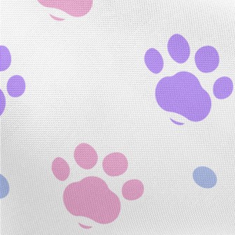 Colored Dog Paw Prints Pongee