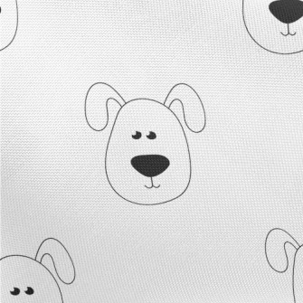 Hand Drawn Folded Ear Puppy Pongee