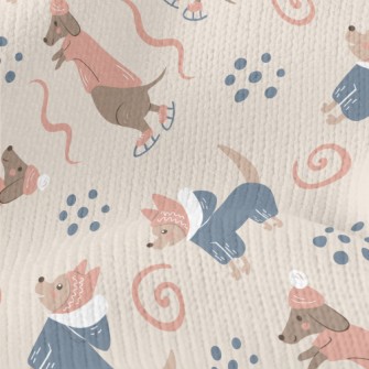 Dachshund Skating In Winter Stretch Jersey