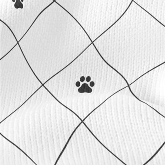 Dog Paw Print Diamond Stretch Jersey