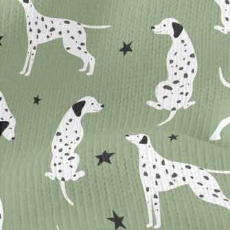 Cute Cartoon Dalmatian Stretch Jersey