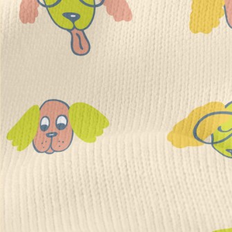 Hand Drawn Spaniel Stretch Jersey