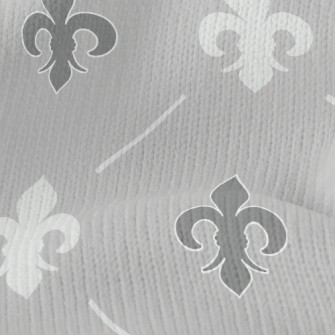 Grey Fleur-de-lis Symbol Stretch Jersey