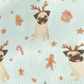 Christmas Pug Stretch Jersey