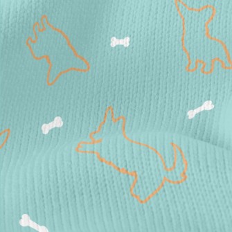 Small Dog Silhouette Stretch Jersey