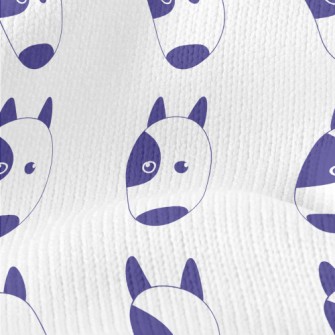 Hand Drawn Blue Dog Stretch Jersey