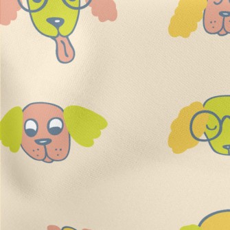 Hand Drawn Spaniel Lightweight Cotton Poplin