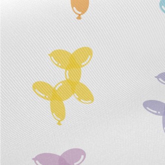 Colorful Balloon Dog Midweight Cotton Poplin