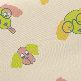 Hand Drawn Spaniel Midweight Cotton Poplin