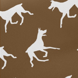 Doberman Pinscher Silhouette Midweight Cotton Poplin