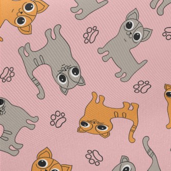 Big-eyed Cat And Chihuahua Midweight Cotton Poplin