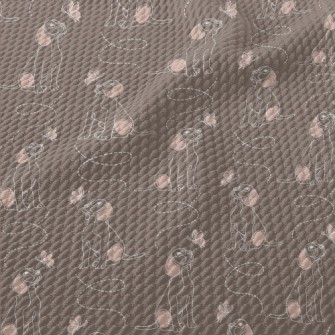 Beagle Watching Butterflies Birdseye Piqué