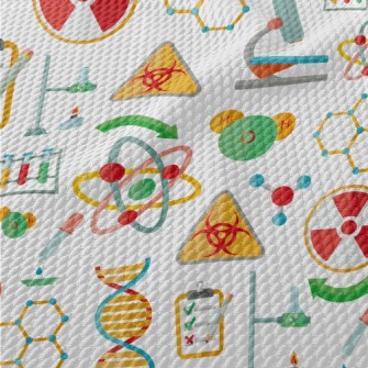Chemical Research Symbols Birdseye Piqué