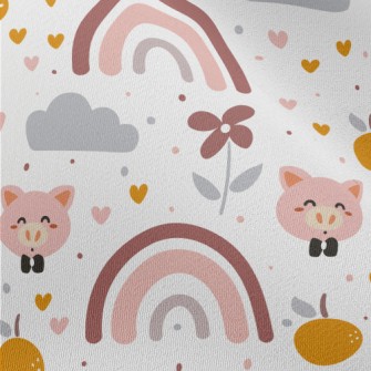 Cartoon Happy Pig Chiffon