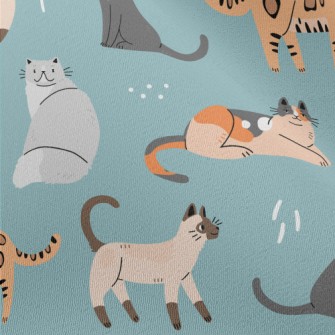 Hand Drawn Elegant House Cat Chiffon