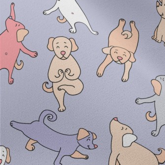 Delicate Puppy Doing Yoga Chiffon