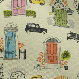 Hand Painted Colorful Door Chiffon