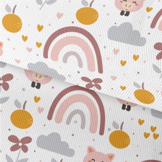 Cartoon Happy Pig Waterproof Oxford