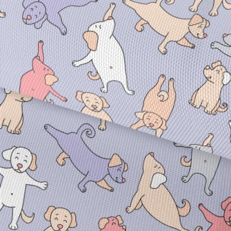 Delicate Puppy Doing Yoga Waterproof Oxford
