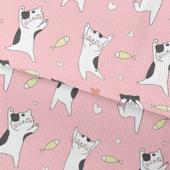 Happy Cat Dancing Waterproof Oxford
